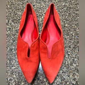 Tory Burch Lucia Comfort Insole Slip On Flats size 9.5.. red in color